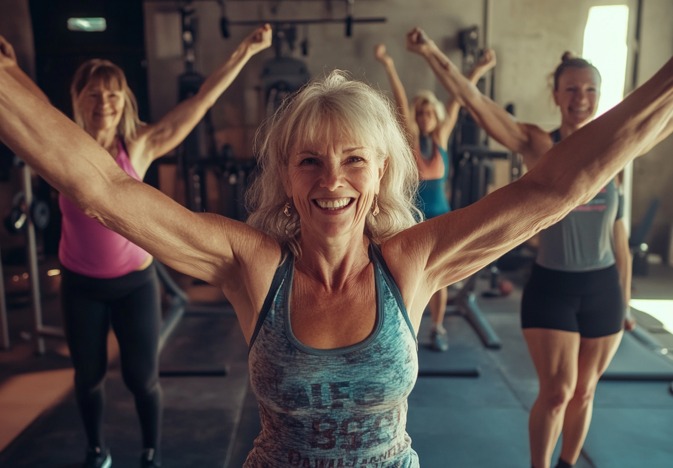 Фітнес спільнота активних людей старшого віку